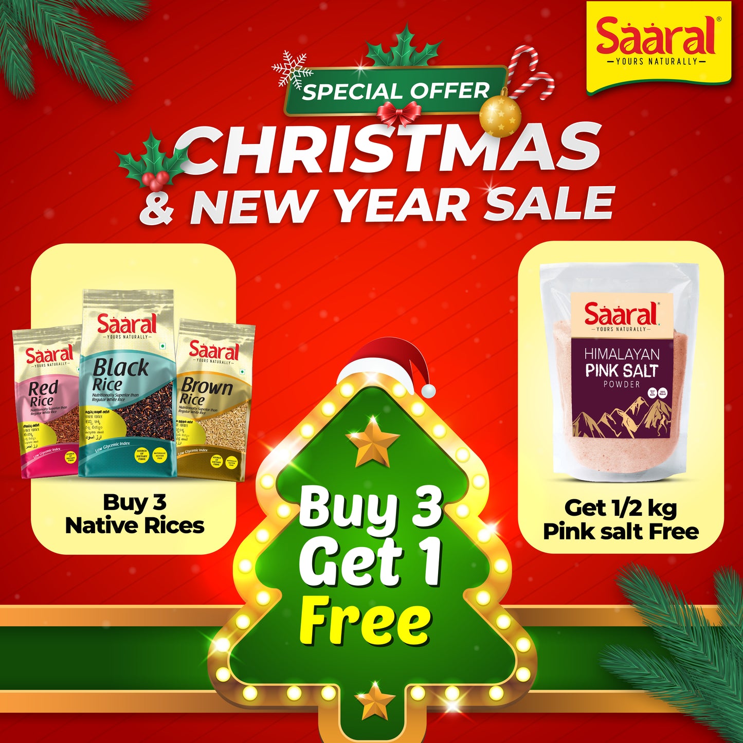 Buy Saaral Premium Native Rice and Get FREE Rocksalt Worth Rs 80