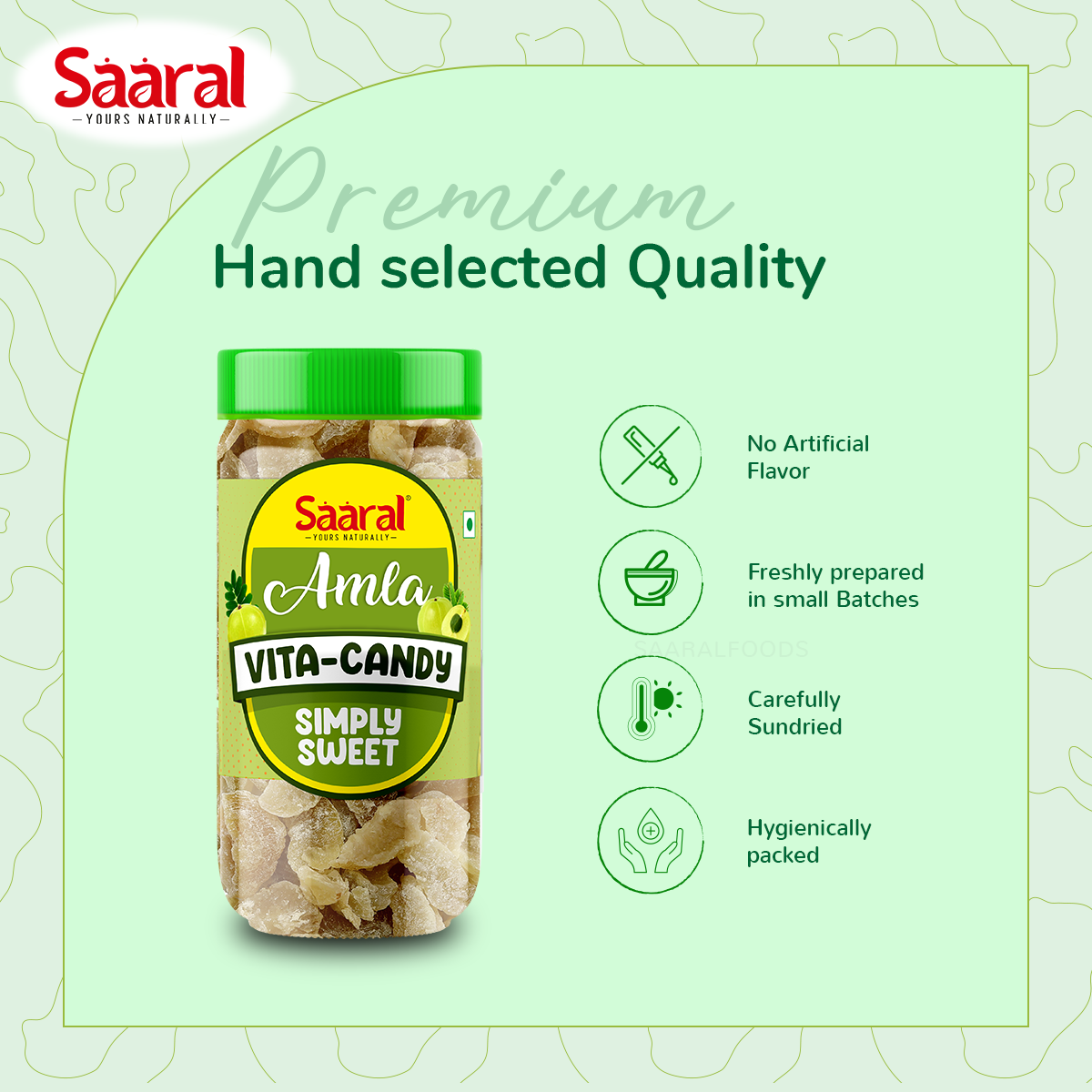 Saaral Amla Simply Sweet Dry Candy (150gms)