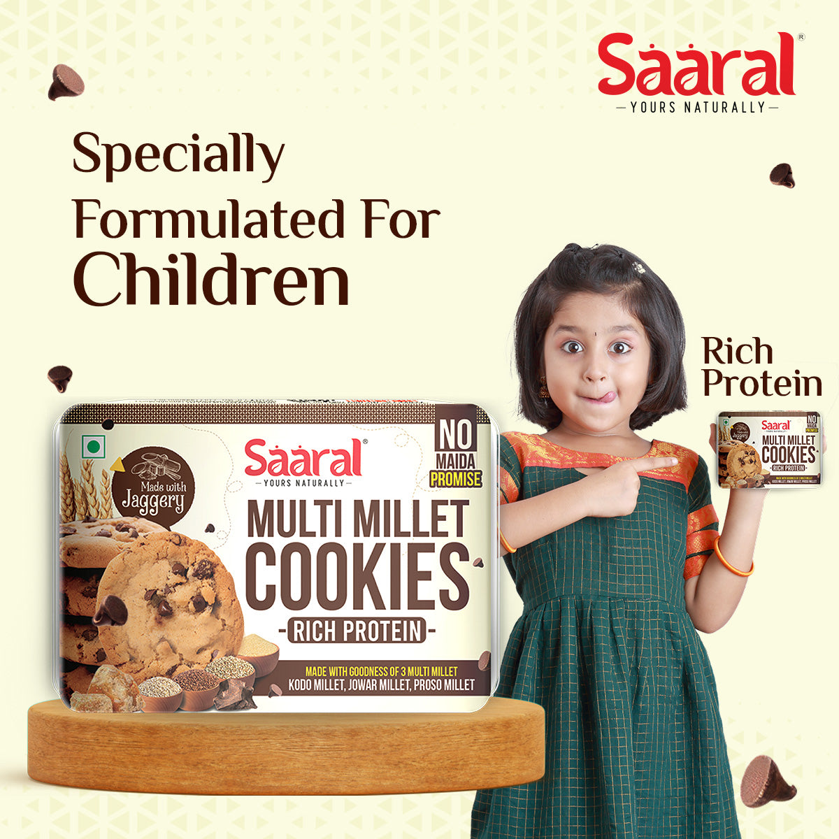 Saaral Multi Millet Cookies for Children