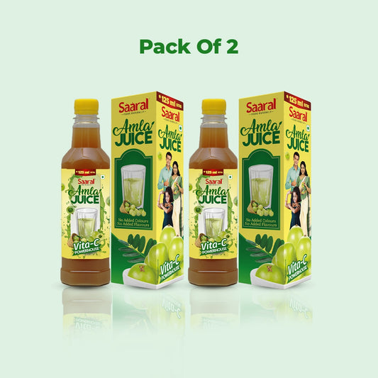 Saaral Amla Juice ( 375 ml +125 ml extra )- pack of 2